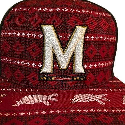 Maryland Terrapins Terps Ugly Sweater Hat Flat Brim New Zephyr NCAA - Picture 3 of 7