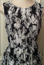 Simply Vera Vera Wang Womens Sleeveless Asymmetrical Hem White Grey Black Sz M