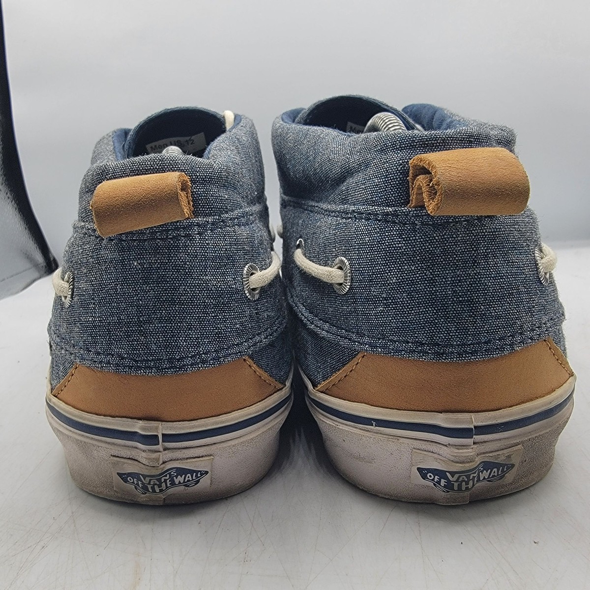 Vans California Mens 12 Blue Denim Boat Shoes Low Top Casual Athletic Low Top Vans California Mens 12 Blue Denim Boat Shoes Low Top Casual  main image 2