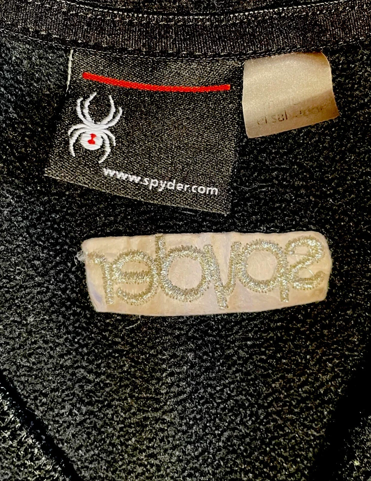 Suéter con Cremallera de Vellón Marca Spyder Negro Talla Mediana Esquí Cálido Equipo Deportivo Foto 4 de 4