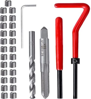30 Piece M8 x 1.25mm Thread Repair Insert Kit Stainless Steel Thread Repair K...
