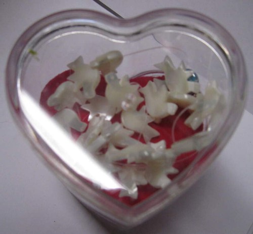 Double Heart Box Valentine for Jewelry Candy Plastic 4 x 3 inch Trinket office - Picture 4 of 8