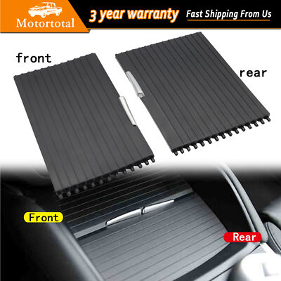 2PCS Console Cup Holder Roller Blind Cover Tray For 2007-2014 BMW X5 X6 E70 E71