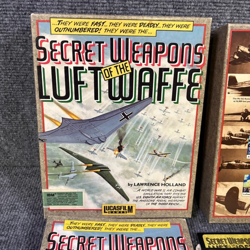 Secret Weapons of the Luftwaffe IBM Tandy PC Games 5.25 Complete Manual CIB VGC - Picture 2 of 11