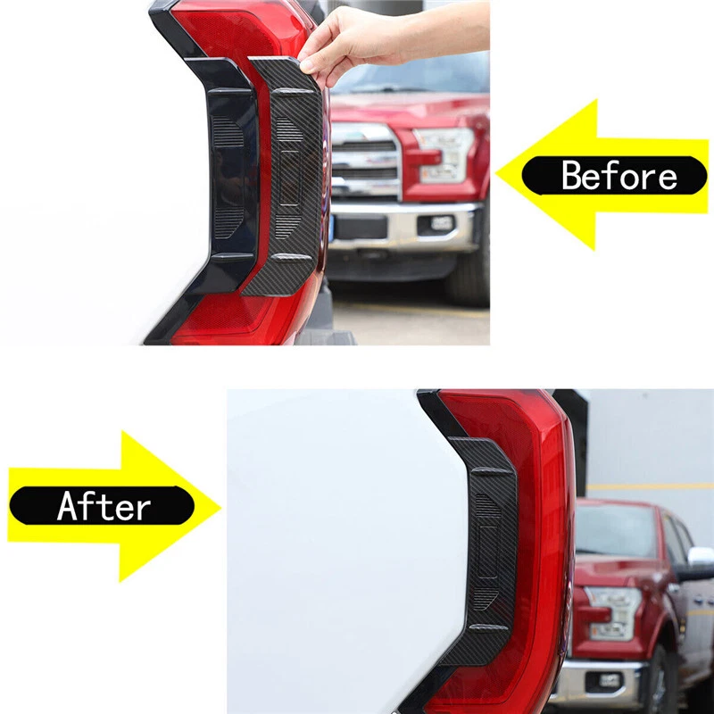 Cubierta de cejas de luz trasera de fibra de carbono para Toyota Tundra 2022 2023 2024 Foto 3 de 4