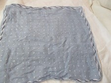 Vintage Tammis Keefe Handkerchief slate blue black white