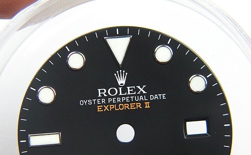 Original Rolex Orange Explorer II 216570 Black Watch Dial Chromalight Lume Marker - Bild 2 von 4