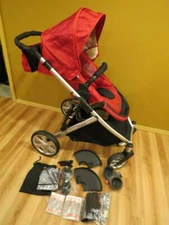 BRITAX B-Ready Baby Stroller RED Single Converts to Double Complete LKNew