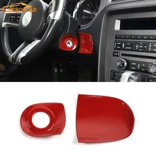 Red Start Key Socket Cover Trim Decor Overlay Accessories For Ford Mustang 10-14