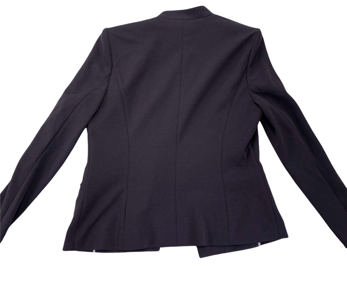 Calvin Klein Petite Asymmetrical Suit Jacket - Brown