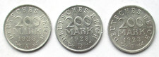 Weimarer Republik Lot 3 x 200 Mark 1923 A D G