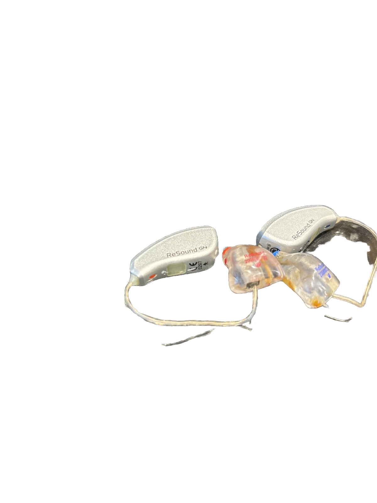 Pair of Resound GN Hearing Aids With Receivers. Rechargeable But No