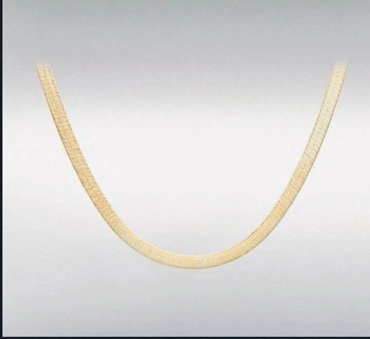 9ct Gold Hallmarked Flat Herringbone Chain 3.40mm Choose 16