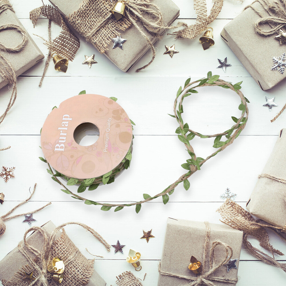 Twine with Leaves Plastic Green Braided Decorated Vine Natural eBay