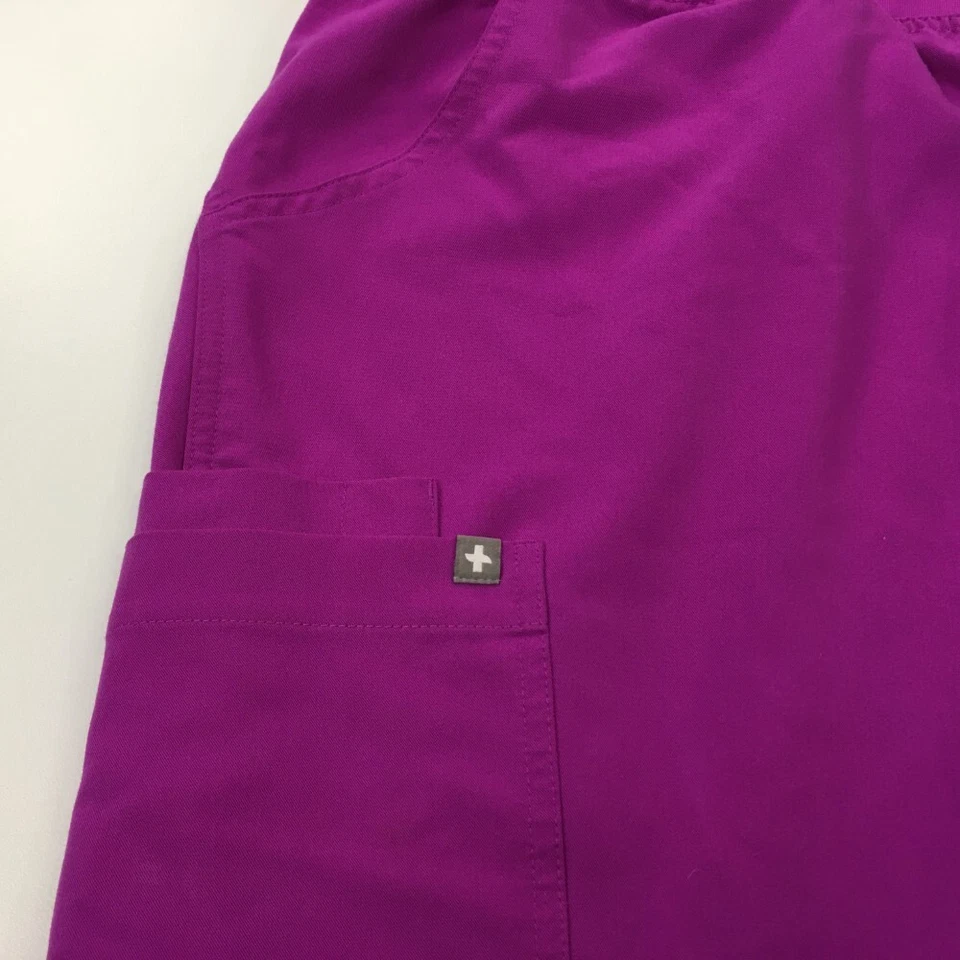 Figs Women's Scrub Kade Pant Size 4XL Petite Purple Pull-on Stretch Nursing - Image 4 of 4