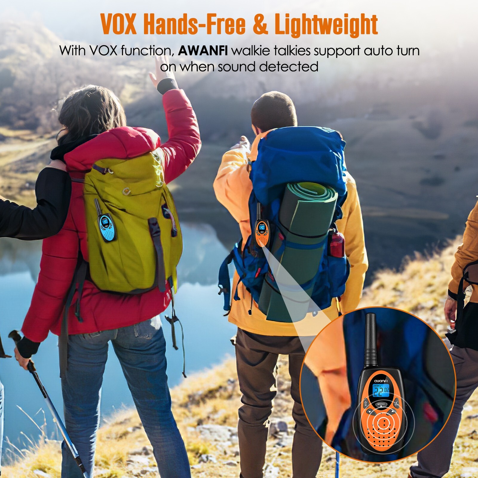 Walkie Talkies for Adults Kids, Rechargeable 22 Channels Two Way Radio for Gifts