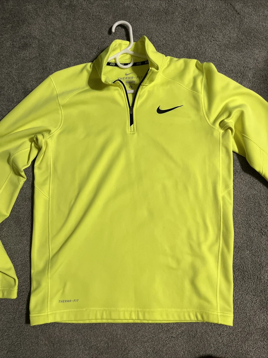 Neon yellow nike half clearance zip