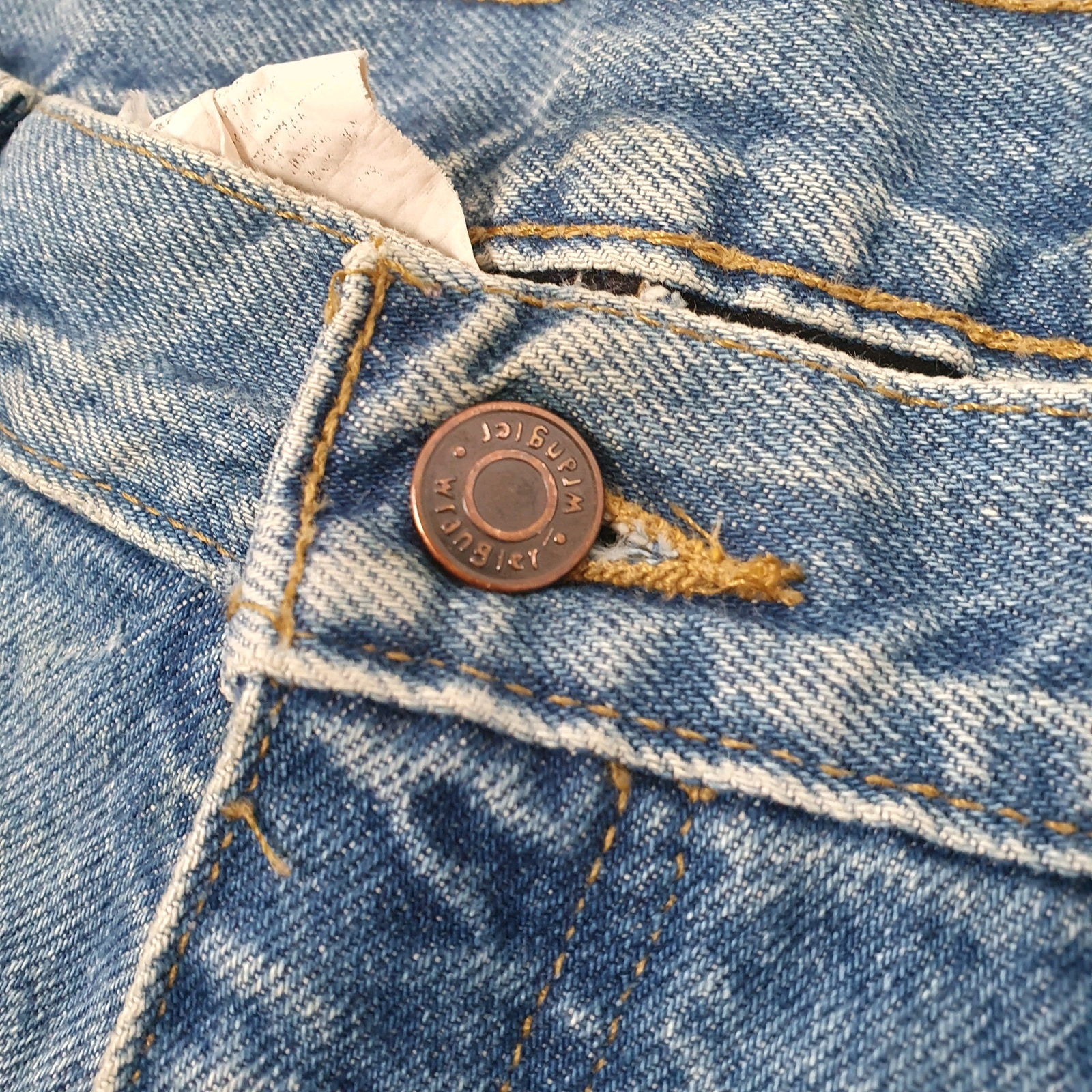 Mens CARHARTT Casual Regular Fit Blue Denim Thermal Lined Jeans Trousers W38 L30 image 4