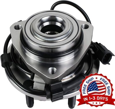 Conjunto de cubo y cojinete de rueda delantera Aleación de acero Negro US NUEVO
