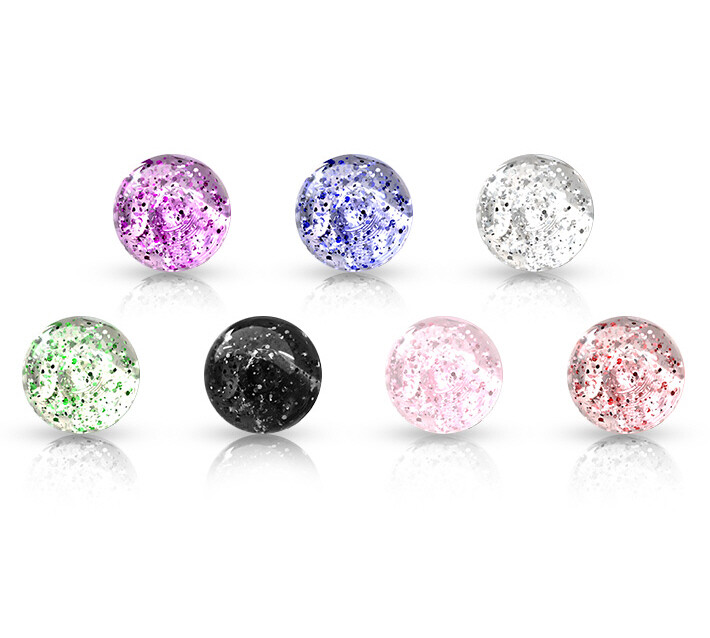 Body Jewelry Replacement Parts 10pk Super Glitter Threaded Balls eBay