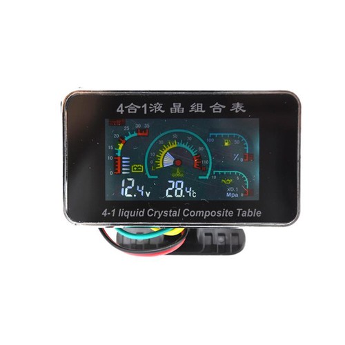 4IN1 Car LCD Digital Oil Pressure Gauge+Voltmeter+Oil Fuel Gauge+Water TempMeter - Picture 4 of 12