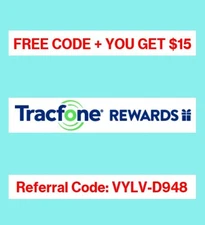 $$ FREE Tracfone Referral Code ( VYLV-D948 ) + You Get $15 Rewards $$