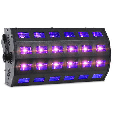 UV LED Fluter LED-UV24 High Power Ultraviolett Schwarzlicht DMX DJ Party 24x3W