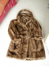 Duffle-coat RIZAL vison marron d'élevage T38-40