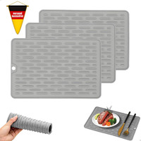Abtropfmatte Geschirr Silikon,Abtropfmatte Geschirr,Dish Drying Mat,HitzebestäNd