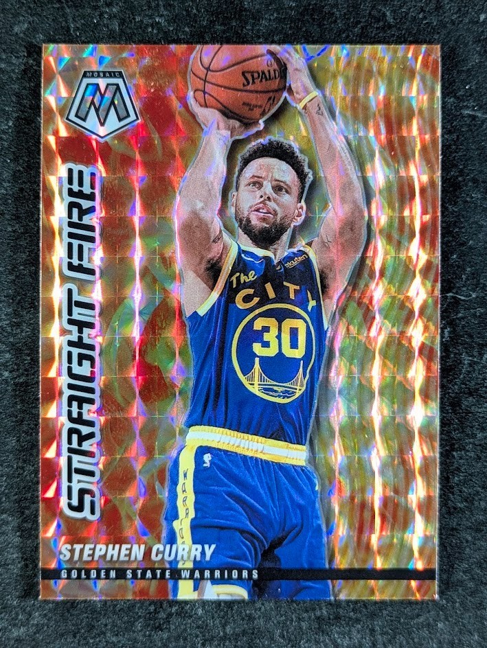 2020-21 Panini Mosaic STEPHEN CURRY Prizm Straight Fire Golden State Warriors