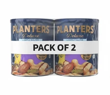 Planters Mixed Nuts, Lightly Salted Deluxe Mixed Nuts, 15.25 Ounce, 2 Pack