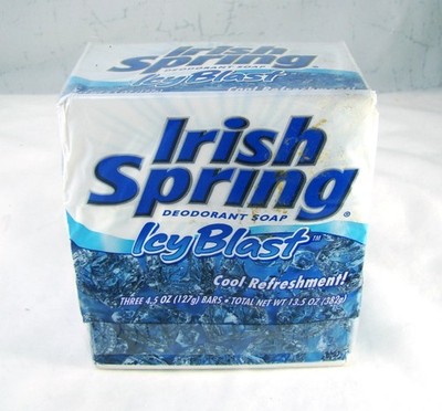 Colgate Palmolive Irisch Feder Icy Blast 3 Packung Seife 133ml @ Nib Vintage