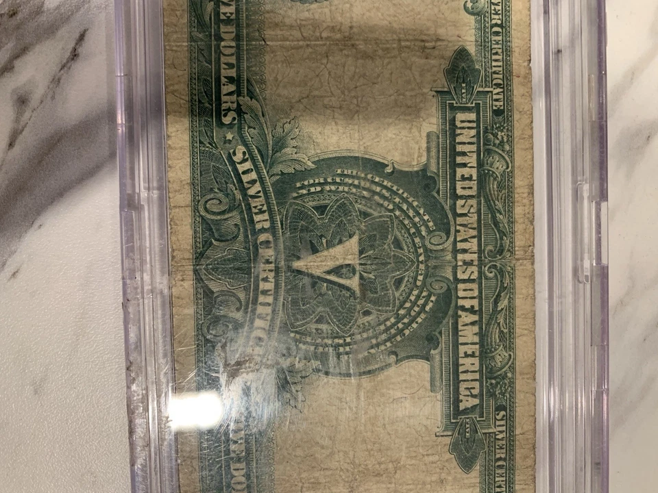 1899 $5 Silver Certificate - Indian Chief Note #6639 - Image 3 of 4