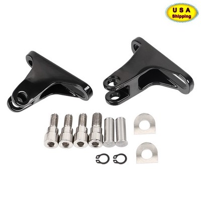 Black Passenger Foot Peg Mini Mount For Harley Tour Glide Road King EFI FLHRI