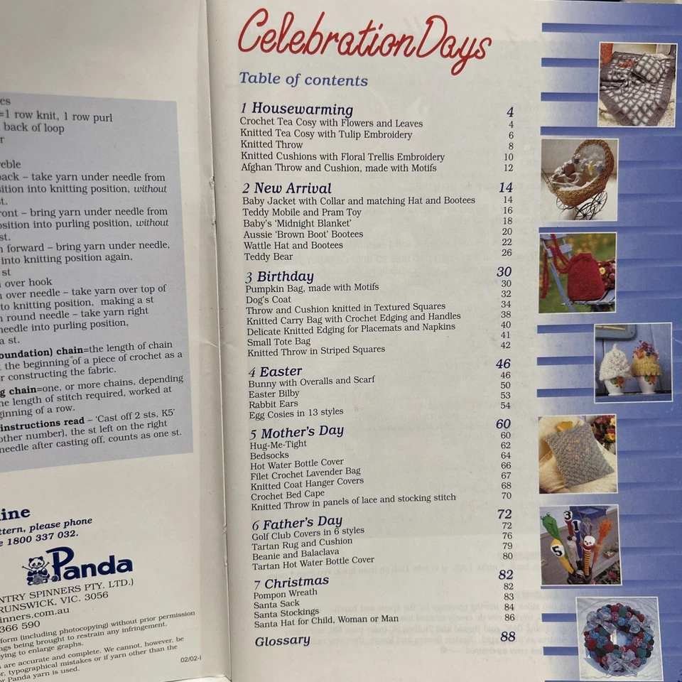 Celebration Days - Handmade Gifts -No 615 Panda Cleckheaton -Crochet -Knit GC - Image 4 of 4