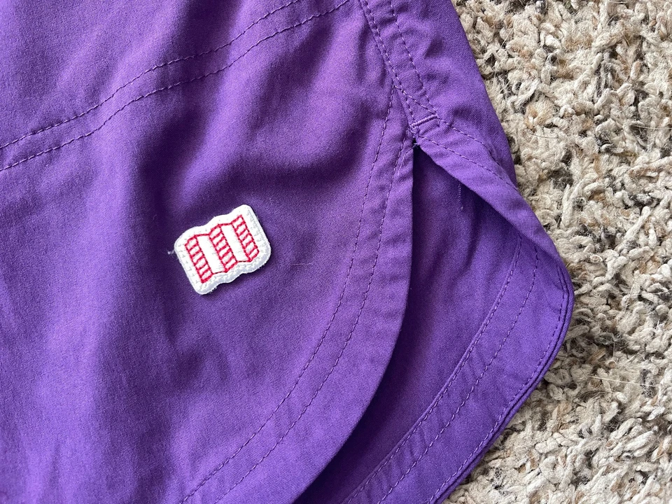 Pantalones Cortos Topo Designs Para Mujer Grandes Púrpura Cinturón 5" Mezcla de Nailon Senderismo Aire Libre Foto 2 de 4