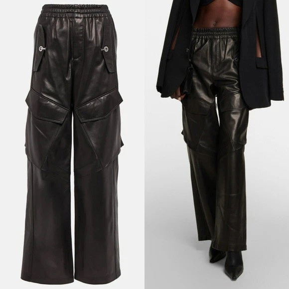 Dion Lee 羊皮直筒阔腿口袋工装裤