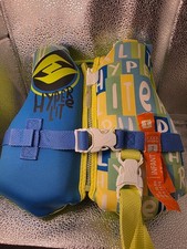 Hyperlite Baby Life Vest USCG Under 30lbs Infant Lightweight Floating Neon Dinos