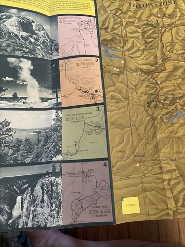 Yellowstone National Park 1966 Park Map Brochure - Picture 8 of 8