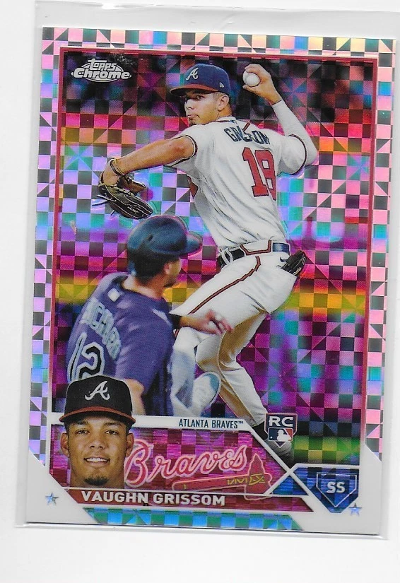 2023 Topps Chrome X-Fractor Vaughn Grissom #48 Rookie RC FREE SHIPPING