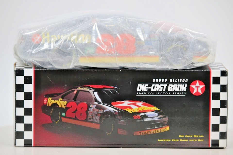 1993 Texaco Davey Allison #28 Ford Thunderbird Die-Cast Bank – 1:24 Scale NASCAR