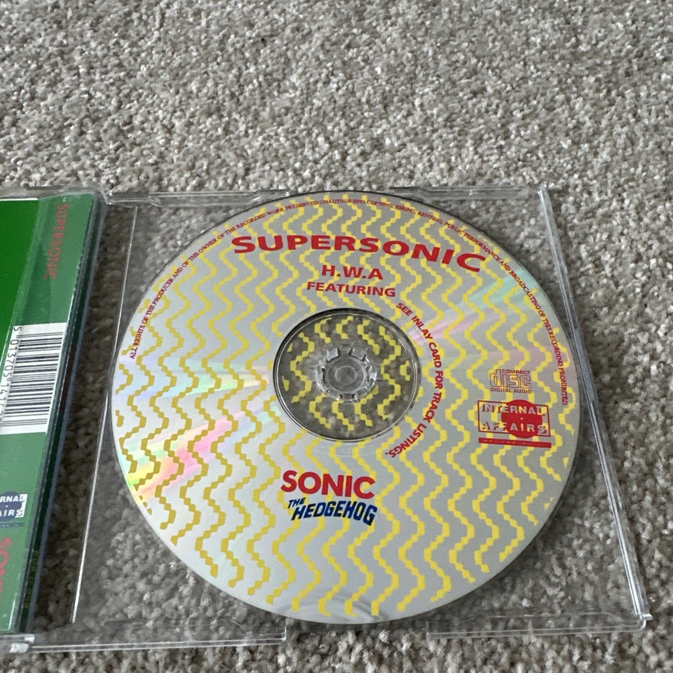 H.W.A FT. Sonic The Hedgehog - Supersonic (CD, 1992) 3 TRK Single Music CD Rare - Image 4 of 4