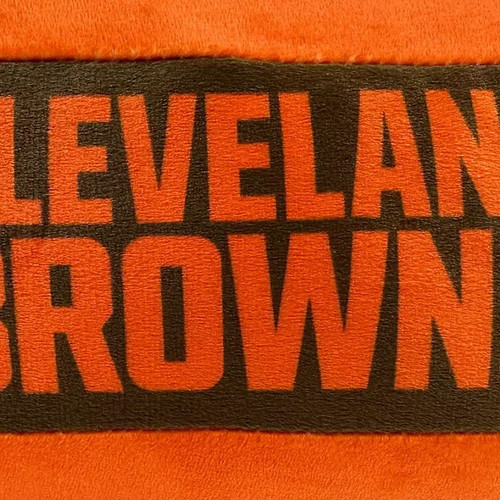 Almohada acolchada XL Cleveland Browns con logotipo con licencia oficial, 20" x 18" - NUEVA - Imagen 5 de 5