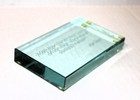 WALT DISNEY Inspirational Quote CRYSTAL Glass PLAQUE / Paperweight STARTED BY — photo 5