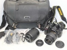 Nikon D3300 24.2MP DSLR Camera DX 18-55mm 55-200mm Lenses EUC 4470 clicks