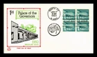 US COVER PALACE OF THE GOVERNORS FIRST DAY ISSUE TRI COLOR CACHET