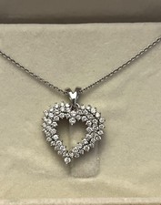 Gorgeous Diamond Heart Pendant Necklace 1.02 carats Friendly 10k Gold