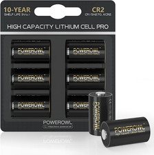 POWEROWL CR2 3V Lithium Battery, 6 Pack High Capacity Cr15H270 CR 2 C2 3 Volt Ba