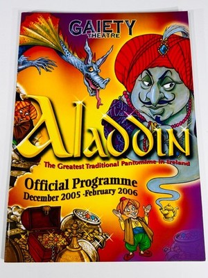 Gaiety Theatre Aladdin Pantomime Official Programme Dublin Joanna Exp 12/05
