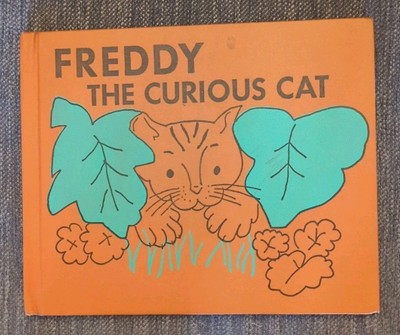 Vintage Freddy the Curious Cat Book 1958 by Grace Paul - Cover Bound Upside Down
